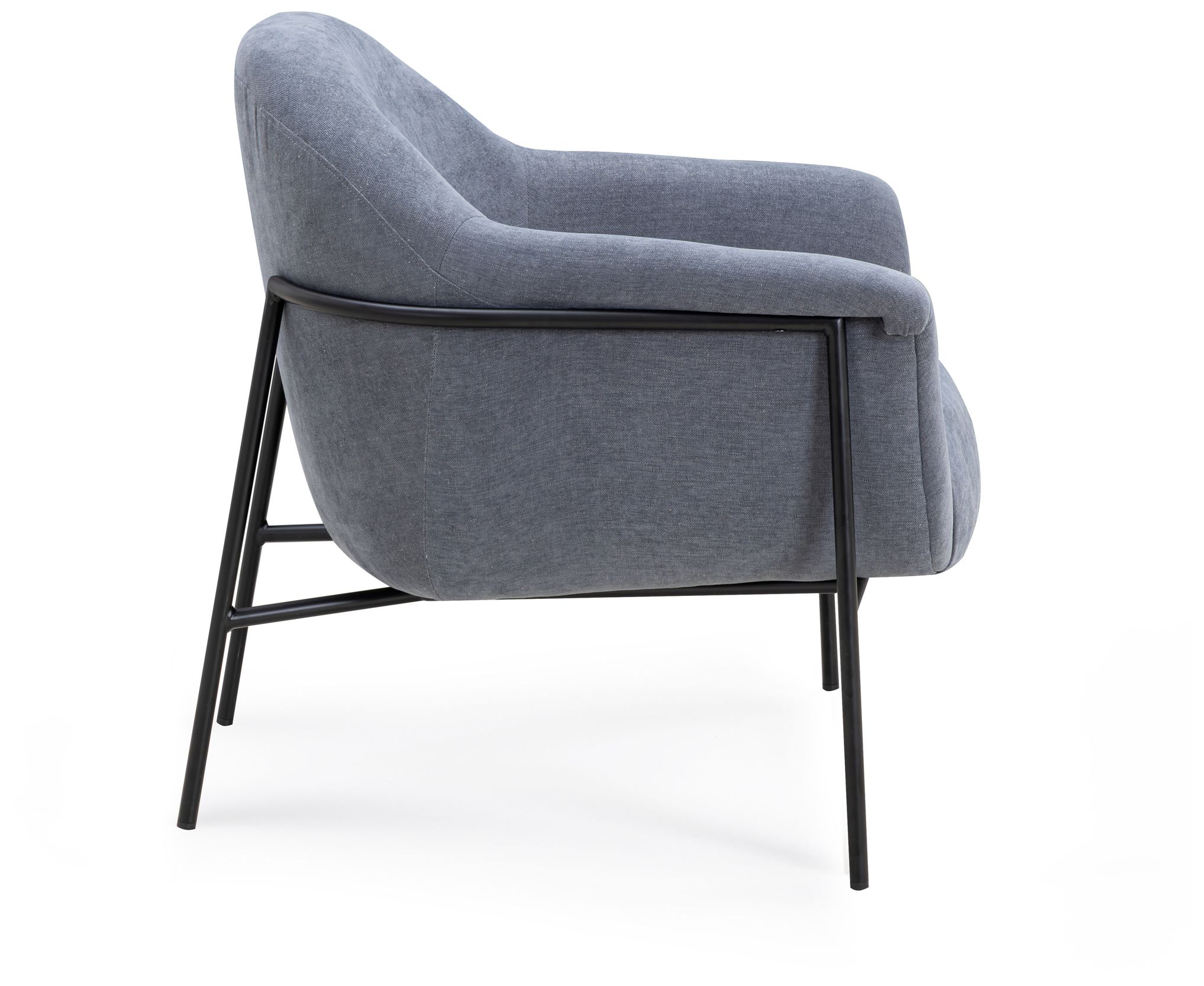 Image 3 Lua Blue Chenille Accent Chair more views