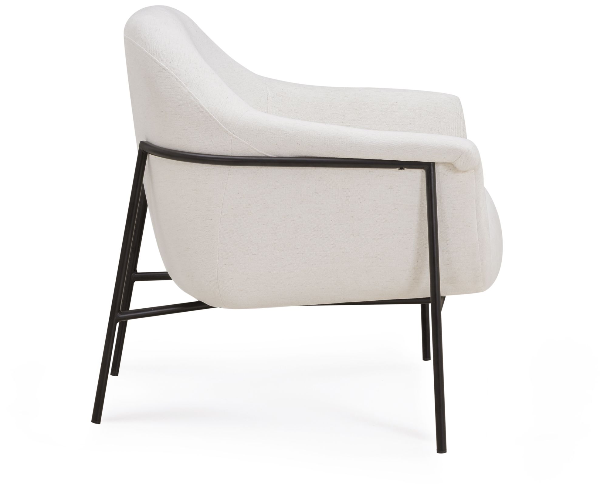 Image 3 Lua Cream Chenille Accent Chair more views