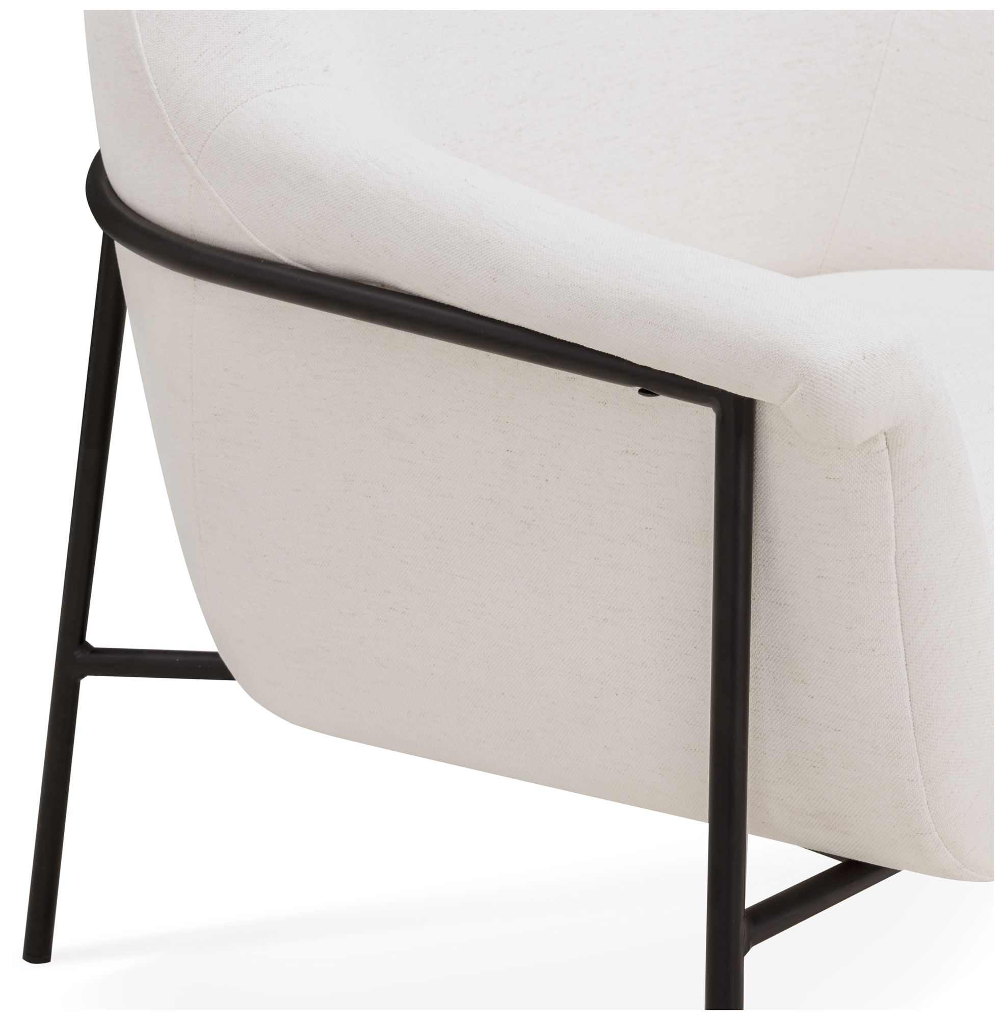 Image 4 Lua Cream Chenille Accent Chair more views