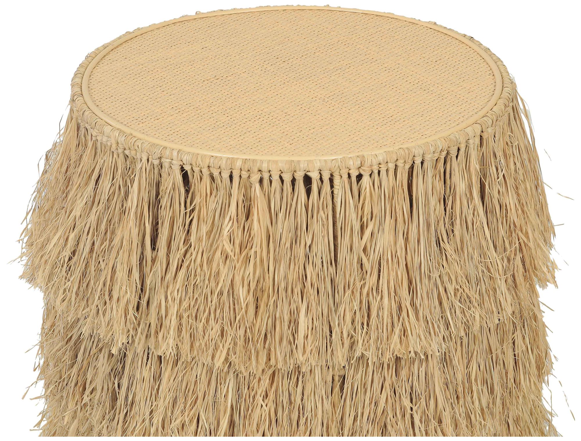 Image 5 Luau Natural Rattan Round End Table more views