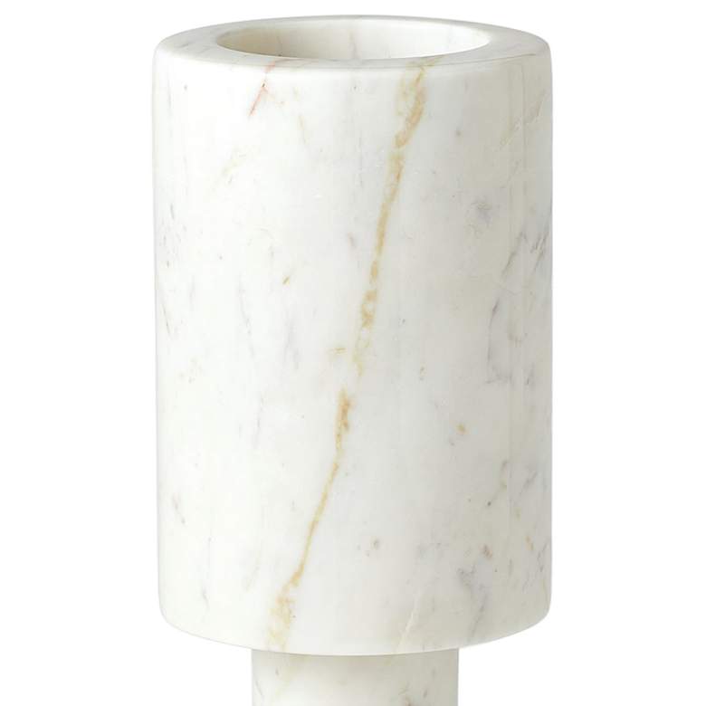 Image 2 Luc 15" High White Marble Decorative Vase more views