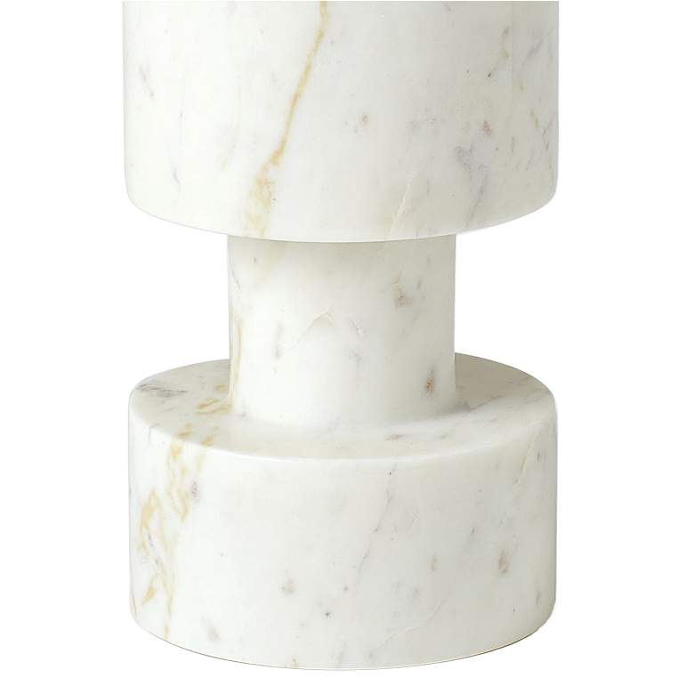 Image 3 Luc 15" High White Marble Decorative Vase more views