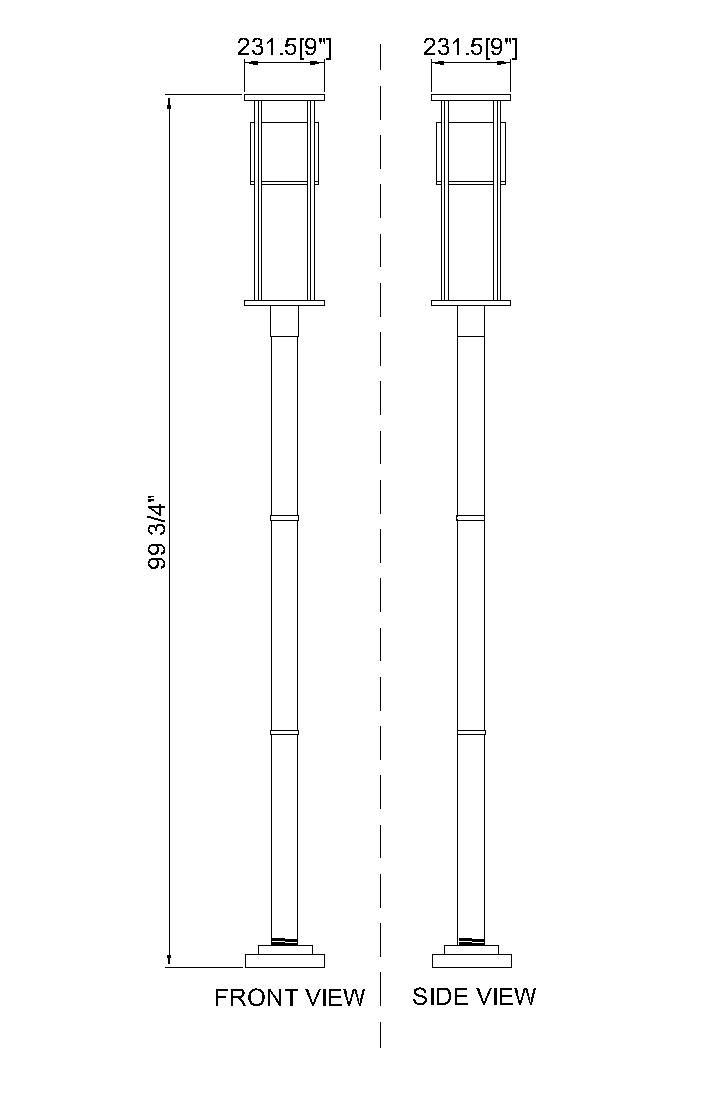 Luca 1 Light Outdoor Post Mounted Fixture