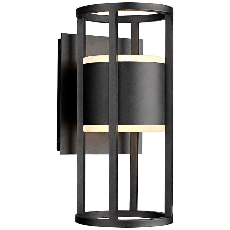 Image 1 Luca 12" High Black LED Outdoor Wall Light
