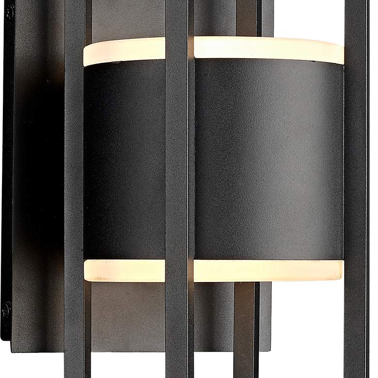 Image 2 Luca 12" High Black LED Outdoor Wall Light more views