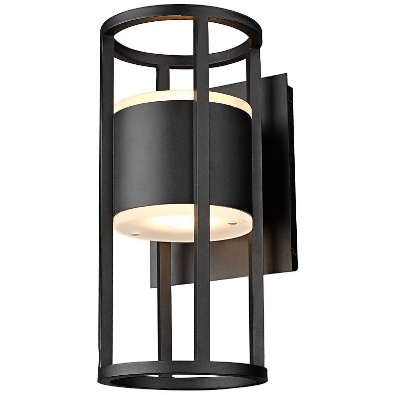 Image 4 Luca 12" High Black LED Outdoor Wall Light more views