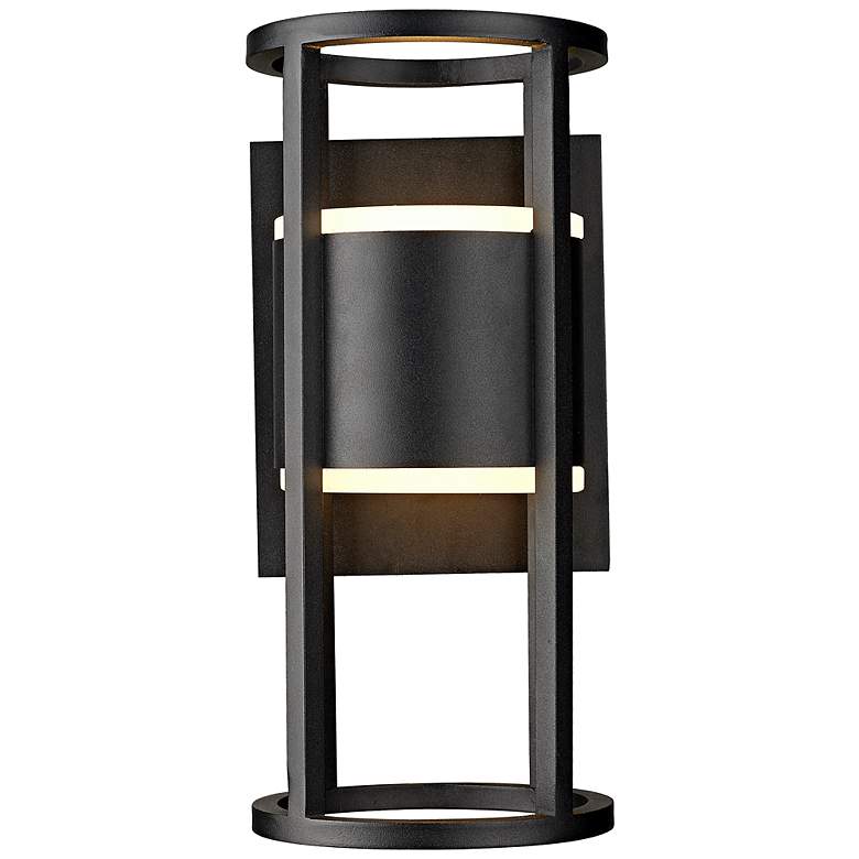 Image 5 Luca 12" High Black LED Outdoor Wall Light more views