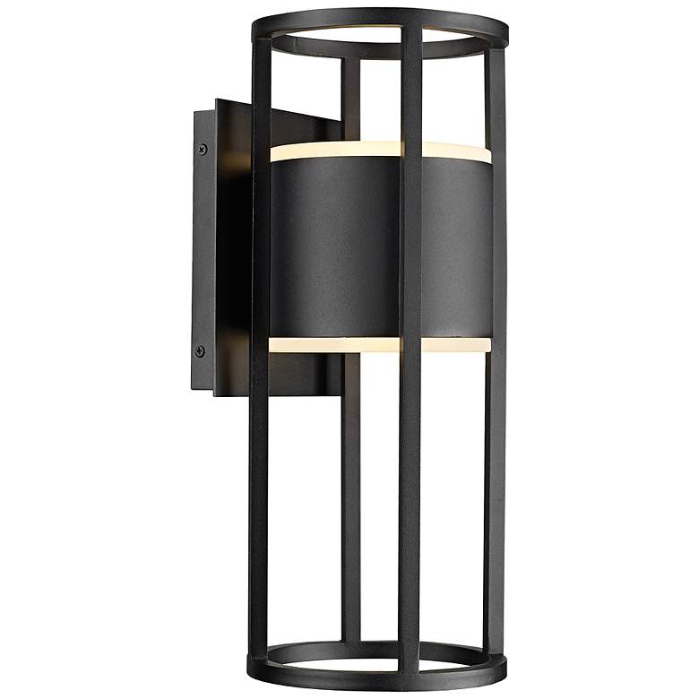 Image 2 Luca 18" High Black LED Outdoor Wall Light