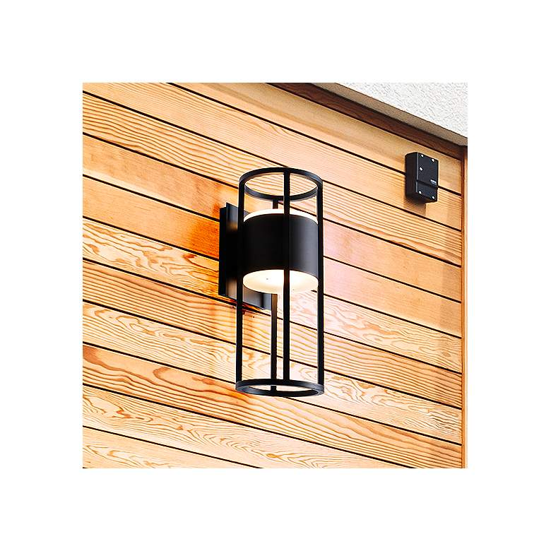 Image 1 Luca 18" High Black LED Outdoor Wall Light