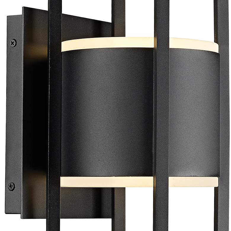 Image 3 Luca 18" High Black LED Outdoor Wall Light more views