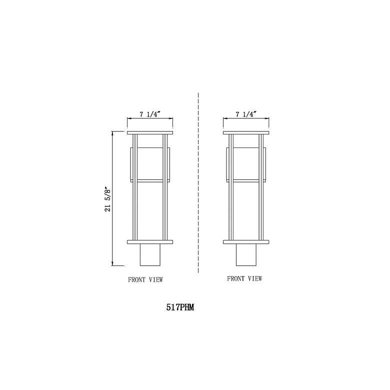 Image 7 Luca 21 3/4" High Black LED Outdoor Post Light more views