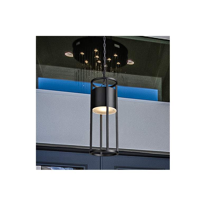 Image 1 Luca 24" High Black LED Outdoor Hanging Light