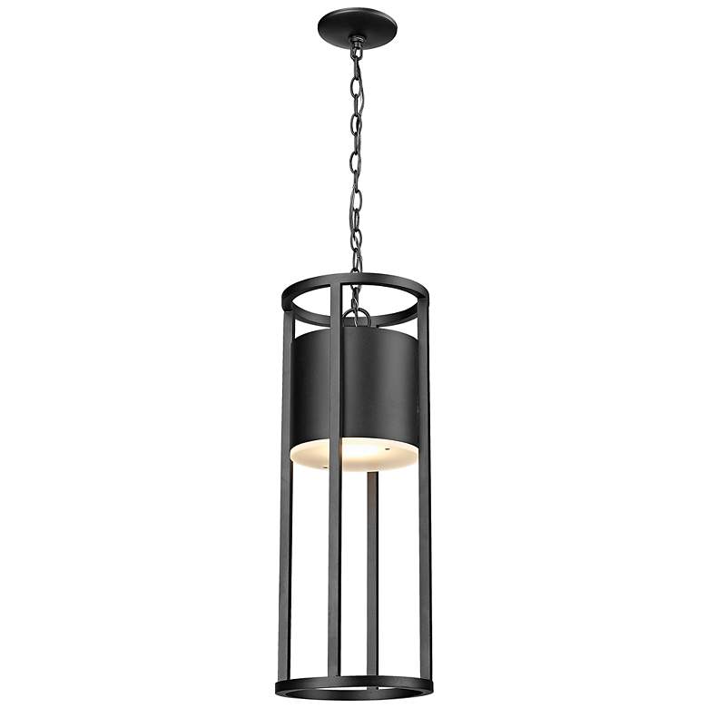 Image 6 Luca 24" High Black LED Outdoor Hanging Light more views