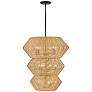1_Luca 27 3/4" Wide Black Camel Rattan 10-Light Chandelier