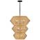 Luca 27 3/4" Wide Black Camel Rattan 10-Light Chandelier