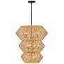 2_Luca 27 3/4" Wide Black Camel Rattan 10-Light Chandelier more views