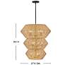 3_Luca 27 3/4" Wide Black Camel Rattan 10-Light Chandelier more views