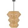 4_Luca 27 3/4" Wide Black Camel Rattan 10-Light Chandelier more views