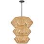 5_Luca 27 3/4" Wide Black Camel Rattan 10-Light Chandelier more views