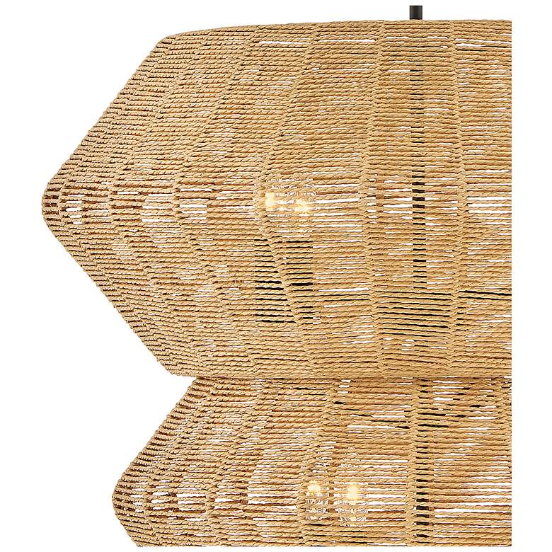 Image 6 Luca 27 3/4" Wide Black Camel Rattan 10-Light Chandelier more views