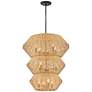 6_Luca 27 3/4" Wide Black Camel Rattan 10-Light Chandelier more views