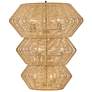 7_Luca 27 3/4" Wide Black Camel Rattan 10-Light Chandelier more views