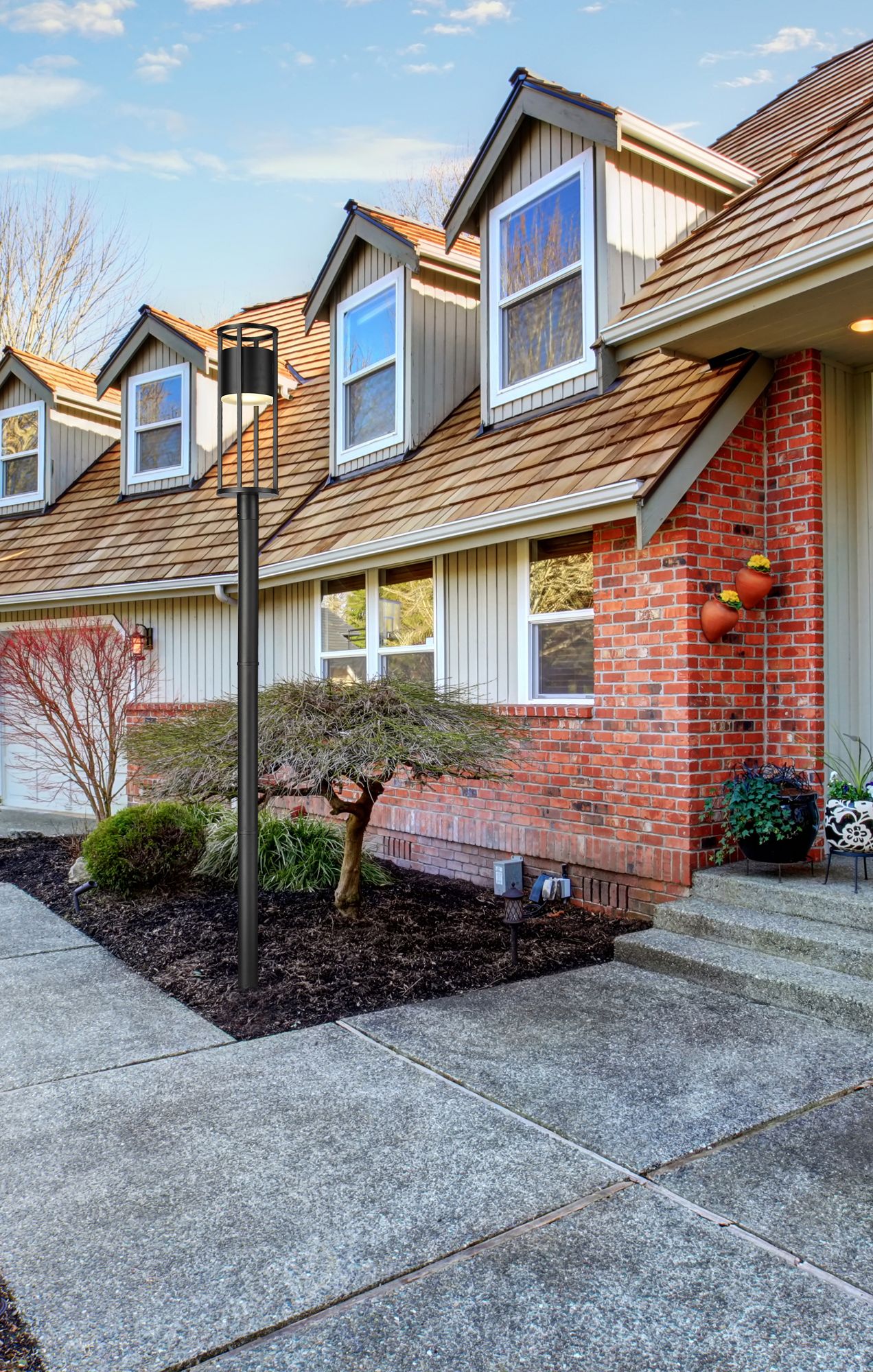 Image 4 Luca by Z-Lite Black 101.51 inch LED 1 Light Outdoor Post Mounted Fixture more views