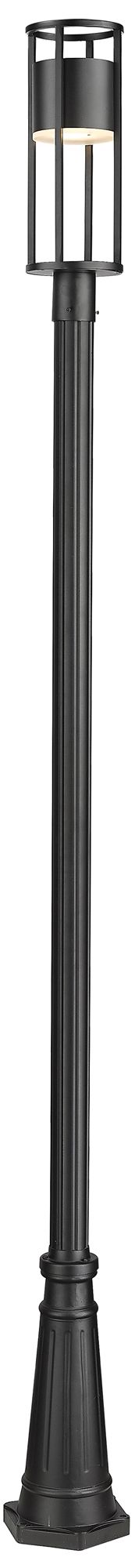 Luca by Z-Lite Black 115.75 inch LED 1 Light Outdoor Post Mounted Fixture