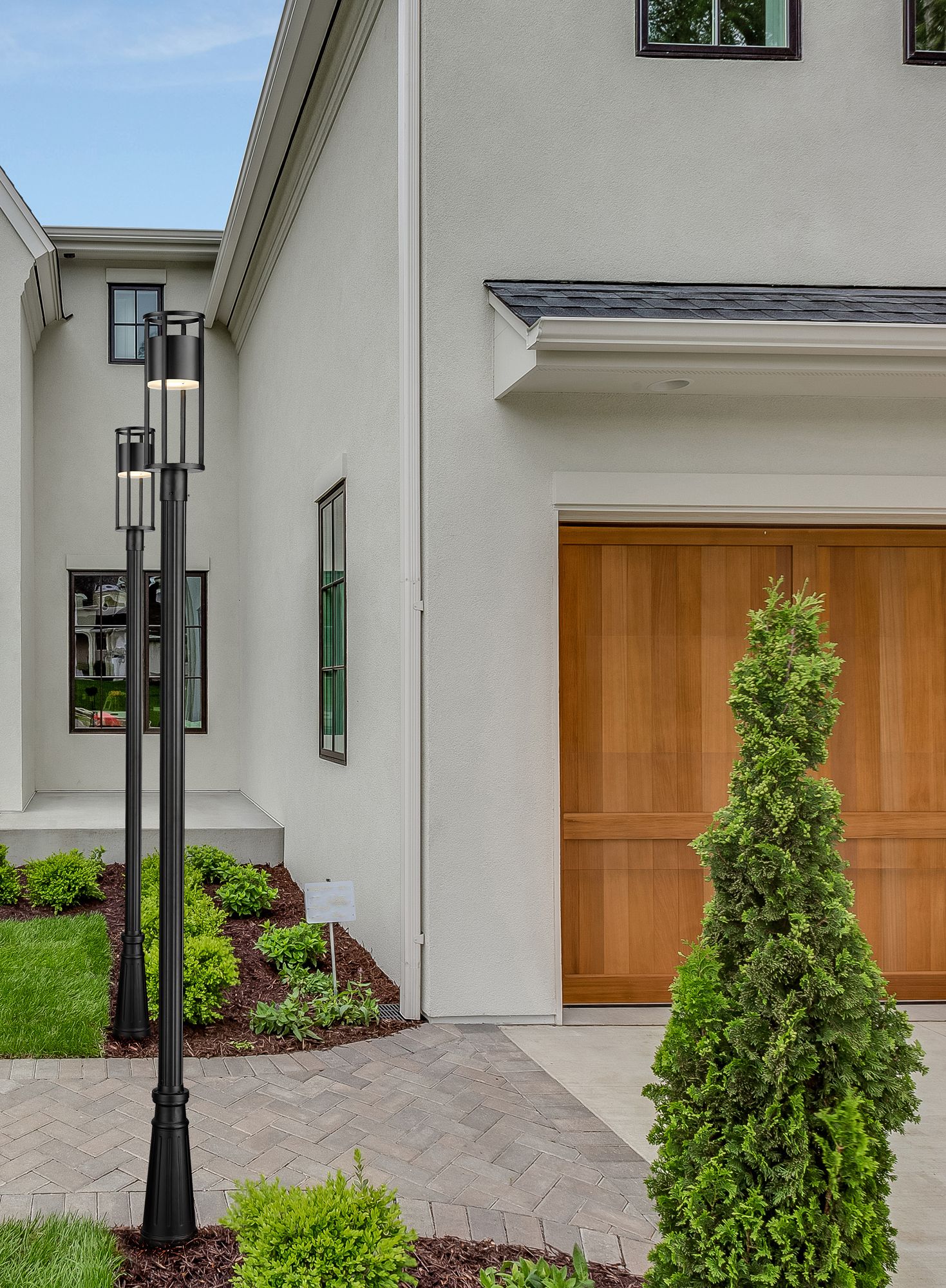 Image 3 Luca by Z-Lite Black 115.75 inch LED 1 Light Outdoor Post Mounted Fixture more views