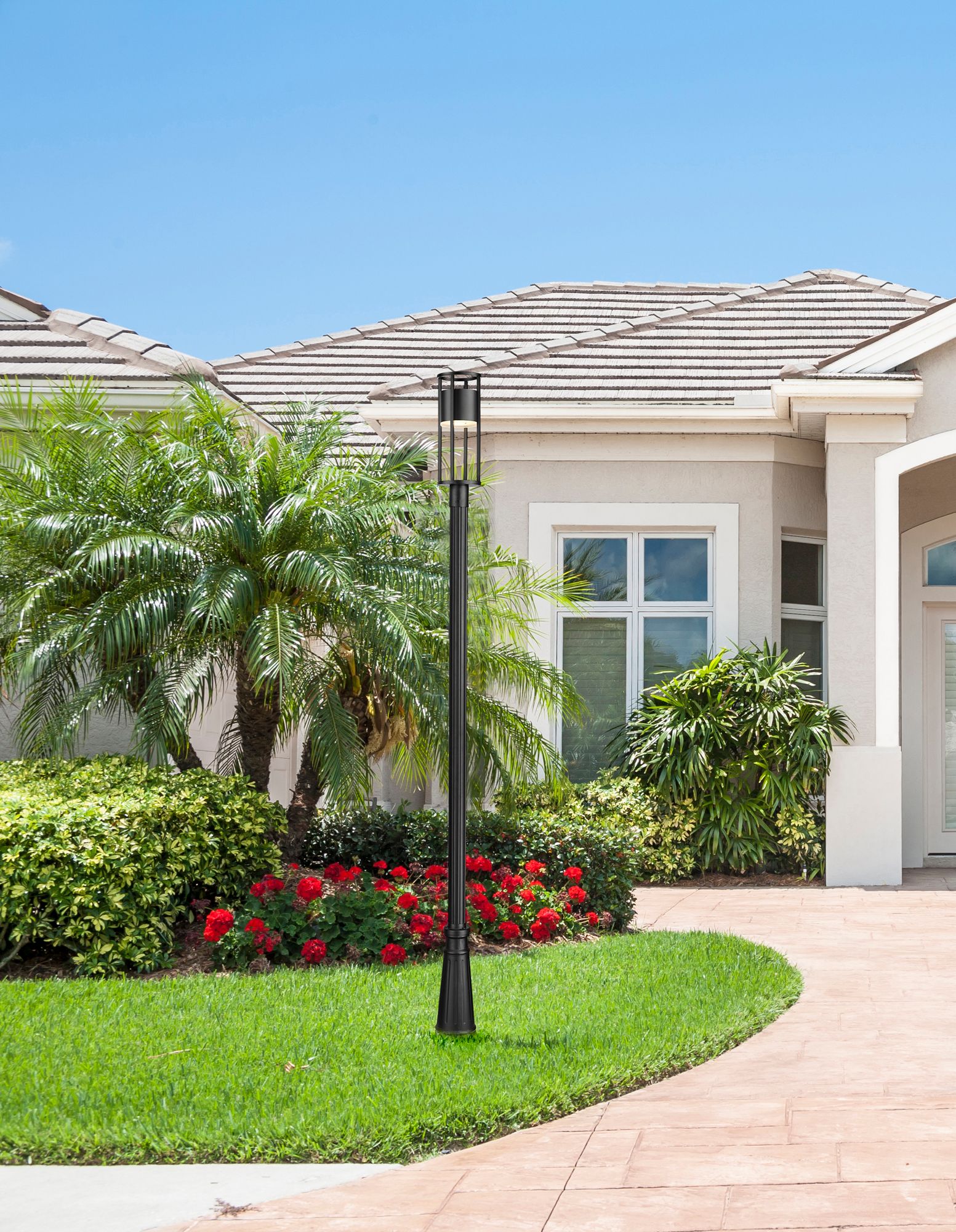 Image 4 Luca by Z-Lite Black 115.75 inch LED 1 Light Outdoor Post Mounted Fixture more views