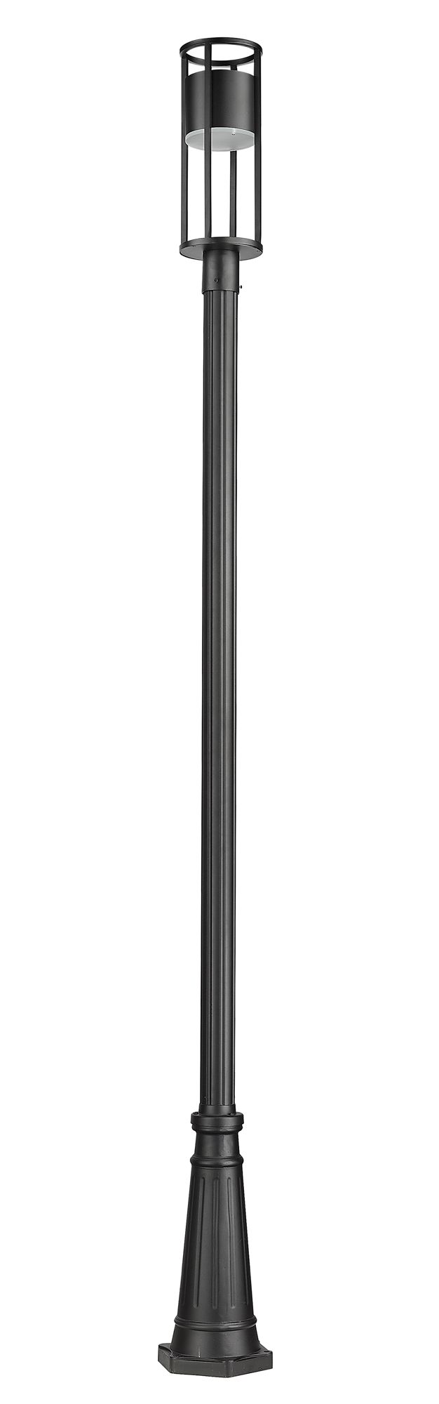 Luca by Z-Lite Black 115.75 inch LED 1 Light Outdoor Post Mounted Fixture
