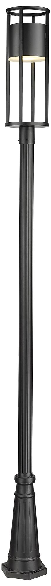 Luca by Z-Lite Black 121.75 inch LED 1 Light Outdoor Post Mounted Fixture