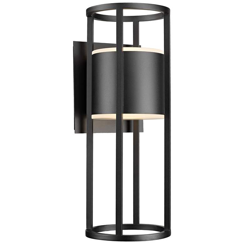 Image 1 Luca by Z-Lite Black 2 Light Outdoor Wall Sconce
