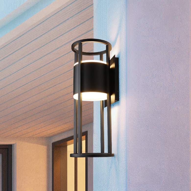 Image 1 Luca by Z-Lite Black 2 Light Outdoor Wall Sconce