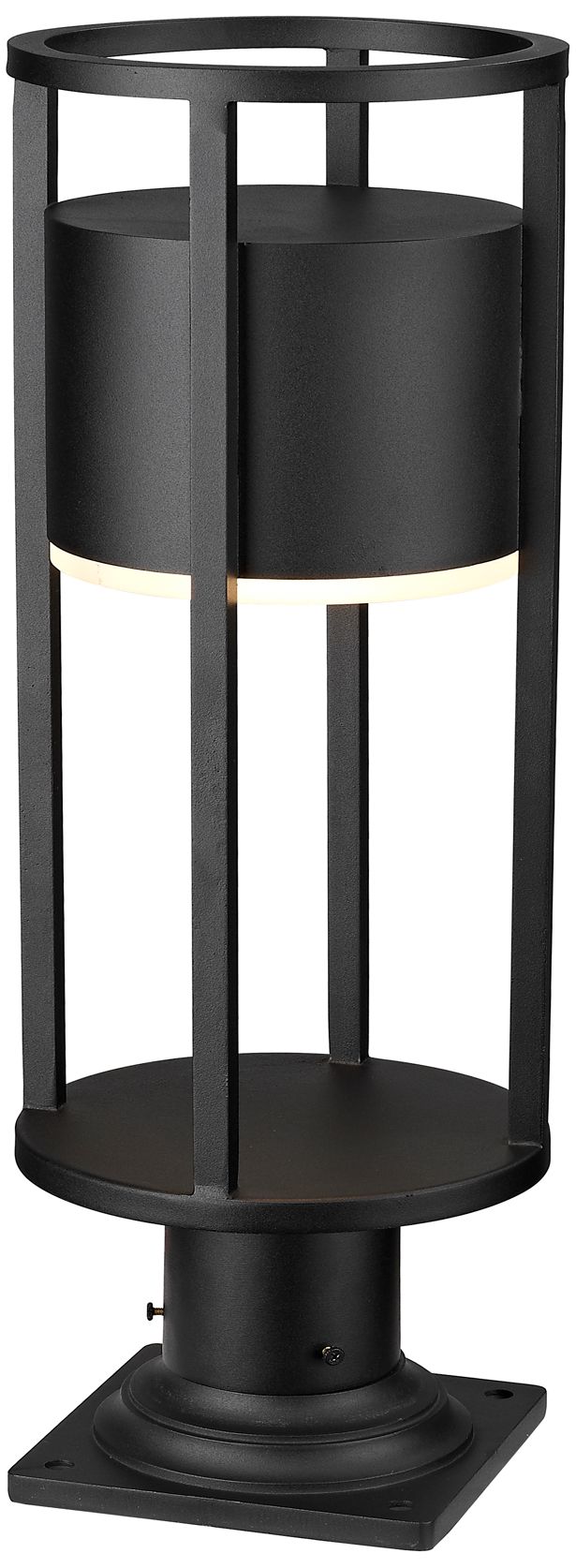Image 4 Luca by Z-Lite Black 23.75 inch LED 1 Light Outdoor Pier Mounted Fixture more views