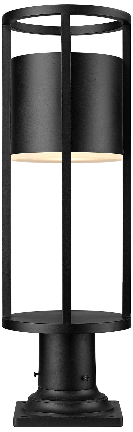 Image 5 Luca by Z-Lite Black 23.75 inch LED 1 Light Outdoor Pier Mounted Fixture more views