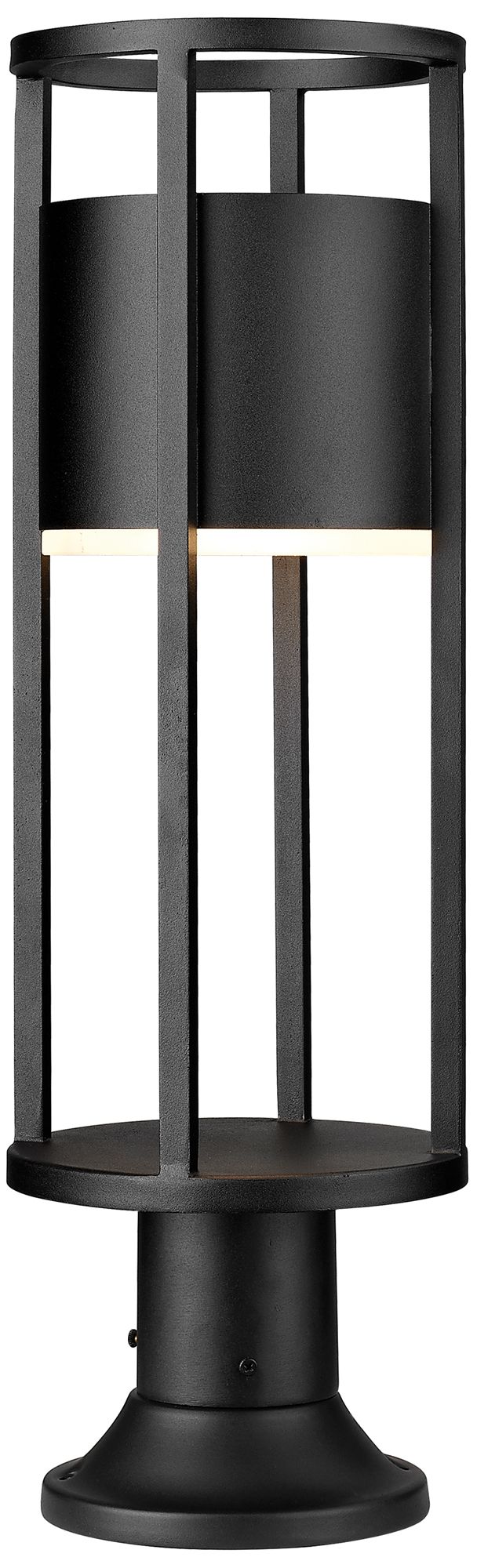 Luca by Z-Lite Black 23.75 inch LED 1 Light Outdoor Pier Mounted Fixture