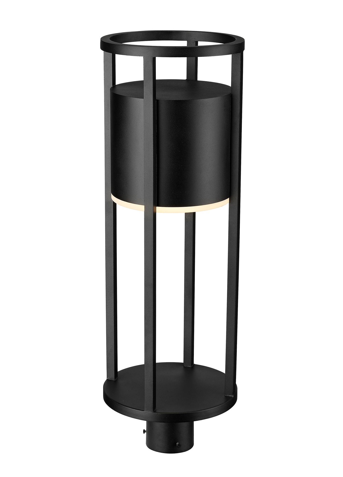 Image 2 Luca by Z-Lite Black 27.75 inch LED 1 Light Outdoor Post Mount Fixture more views