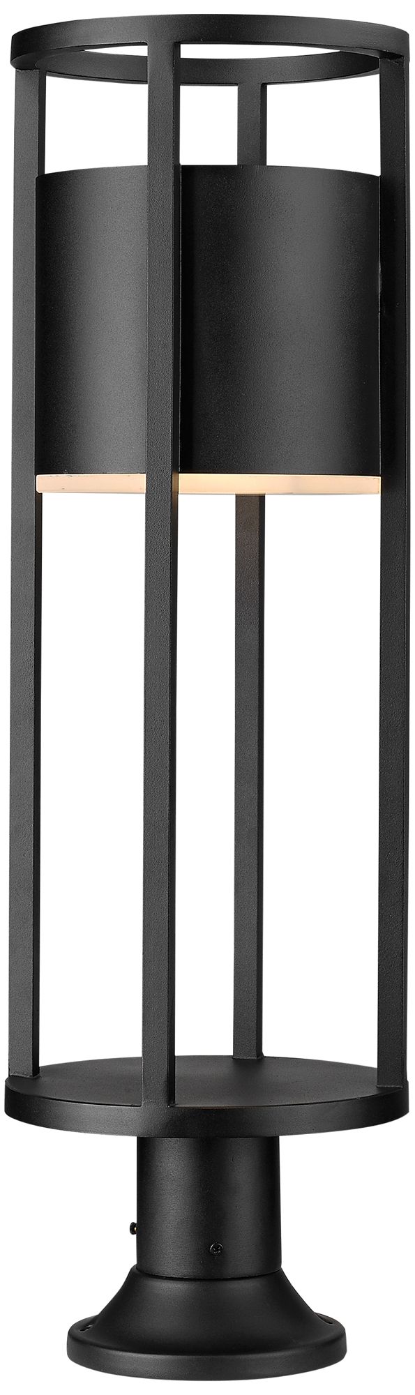 Luca by Z-Lite Black 29.75 inch LED 1 Light Outdoor Pier Mounted Fixture