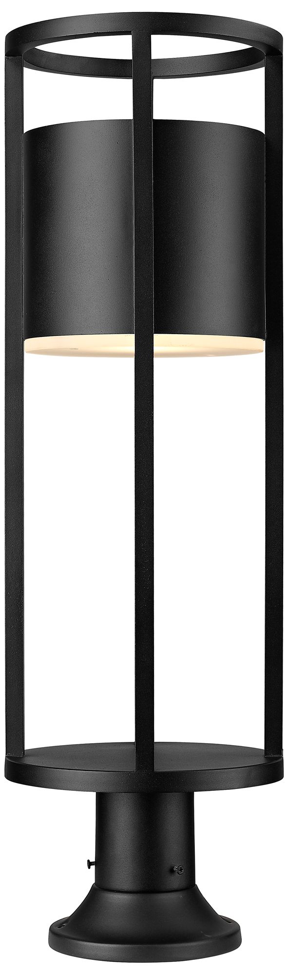 Image 6 Luca by Z-Lite Black 29.75 inch LED 1 Light Outdoor Pier Mounted Fixture more views