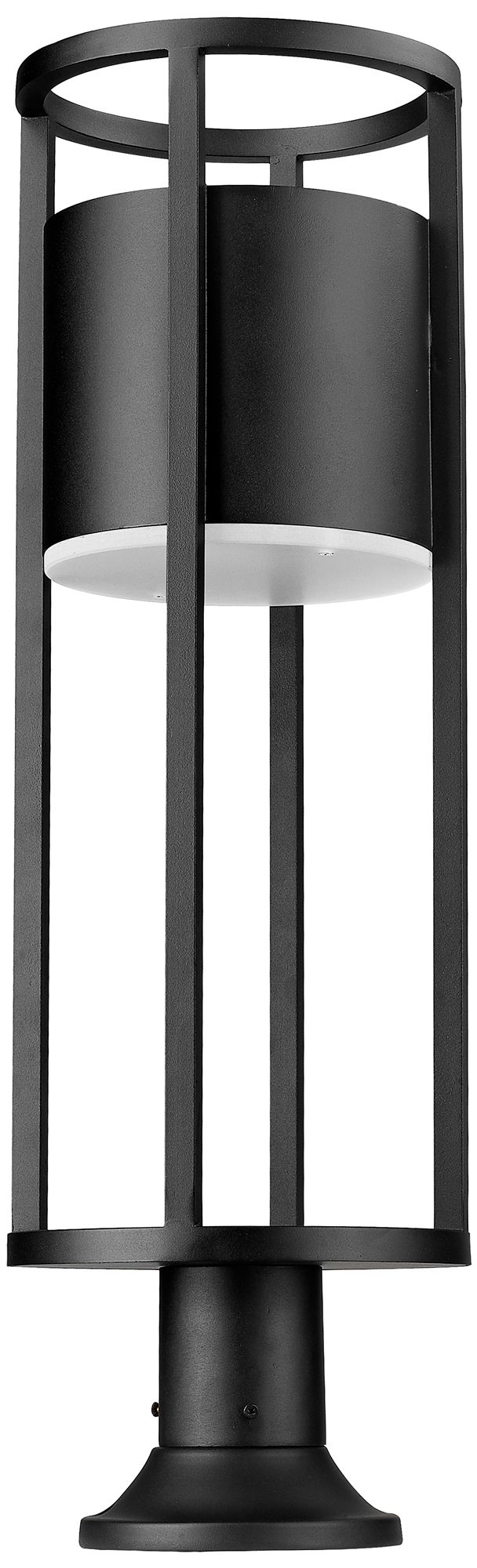 Luca by Z-Lite Black 29.75 inch LED 1 Light Outdoor Pier Mounted Fixture in scene