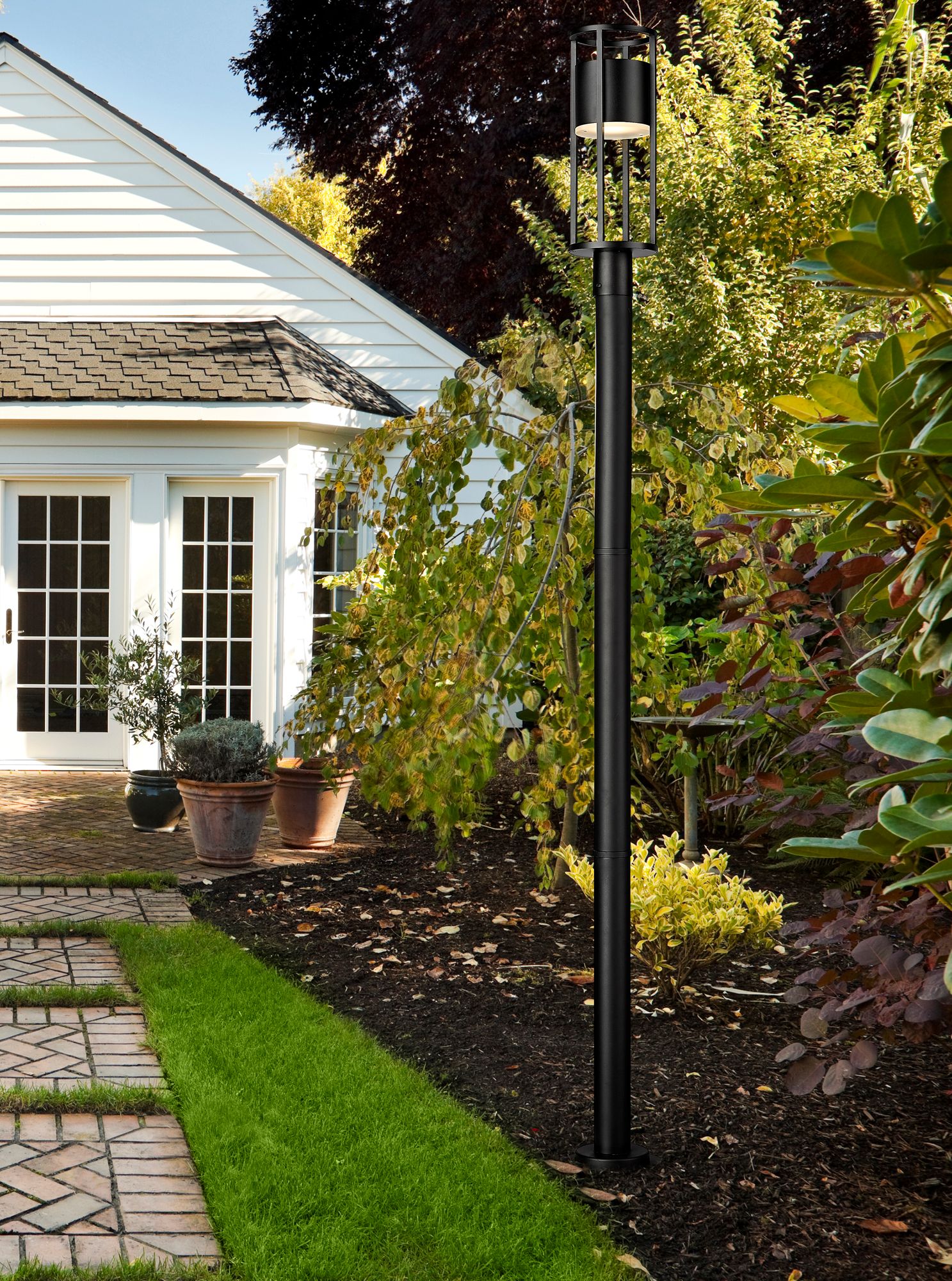 Image 4 Luca by Z-Lite Black 95.5 inch LED 1 Light Outdoor Post Mounted Fixture more views