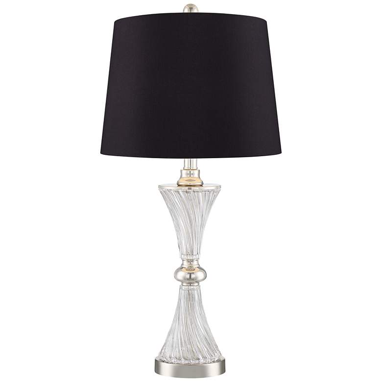 Image 6 Luca Chrome Glass Black Shade Table Lamps with USB Port Set of 2 more views