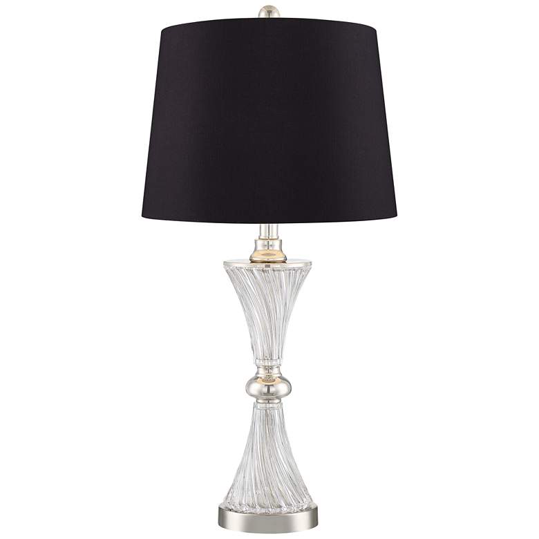 Image 6 Luca Chrome Glass Black Shade Table Lamps with USB Port Set of 2 more views