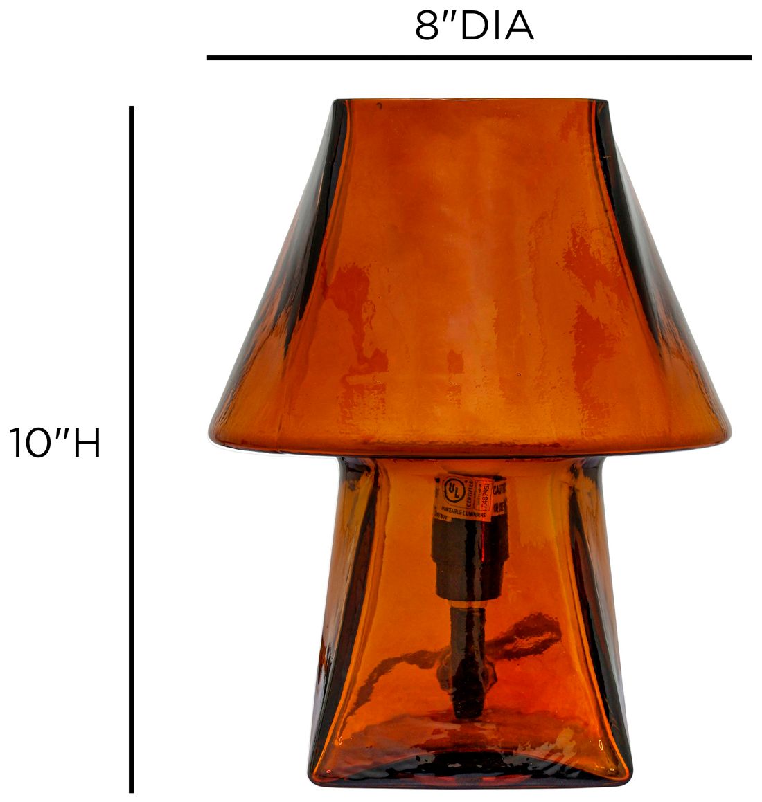 Image 5 Luca Smokey Glass Mini Lamp more views