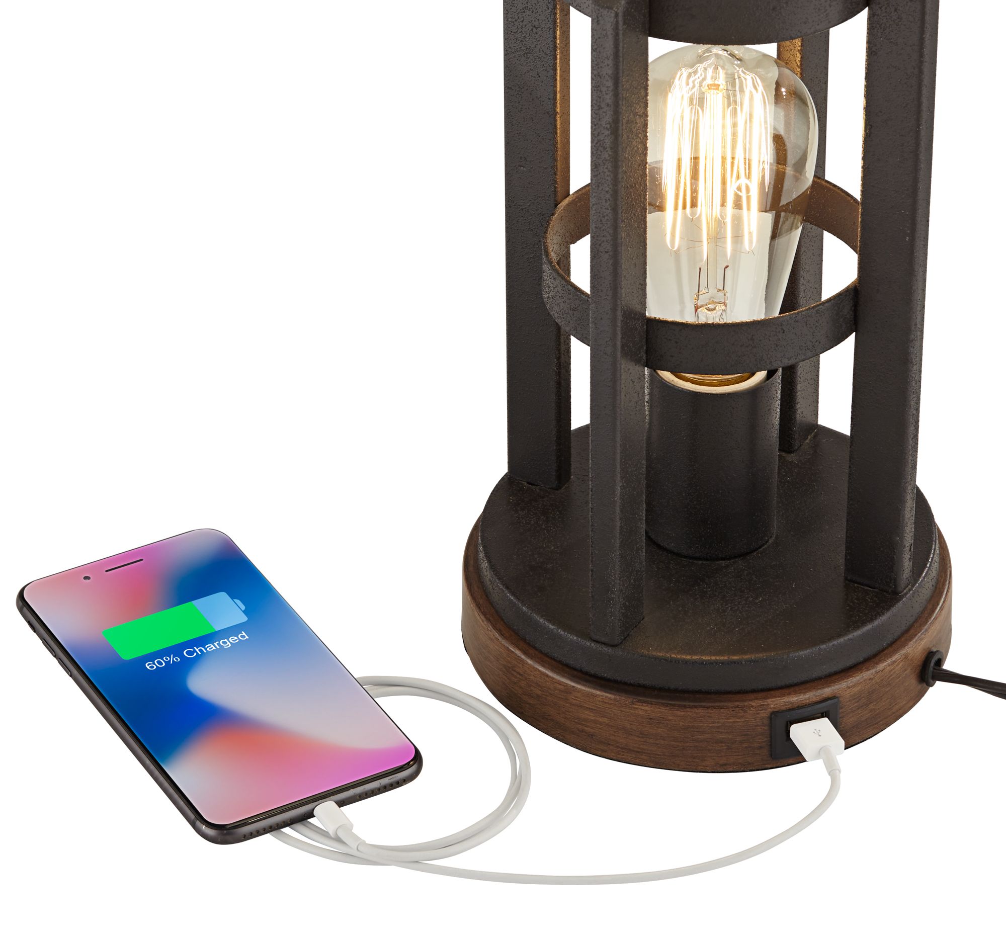 Image 6 Lucas 27 1/2" Bronze Night Light USB Lamps with Acrylic Risers more views