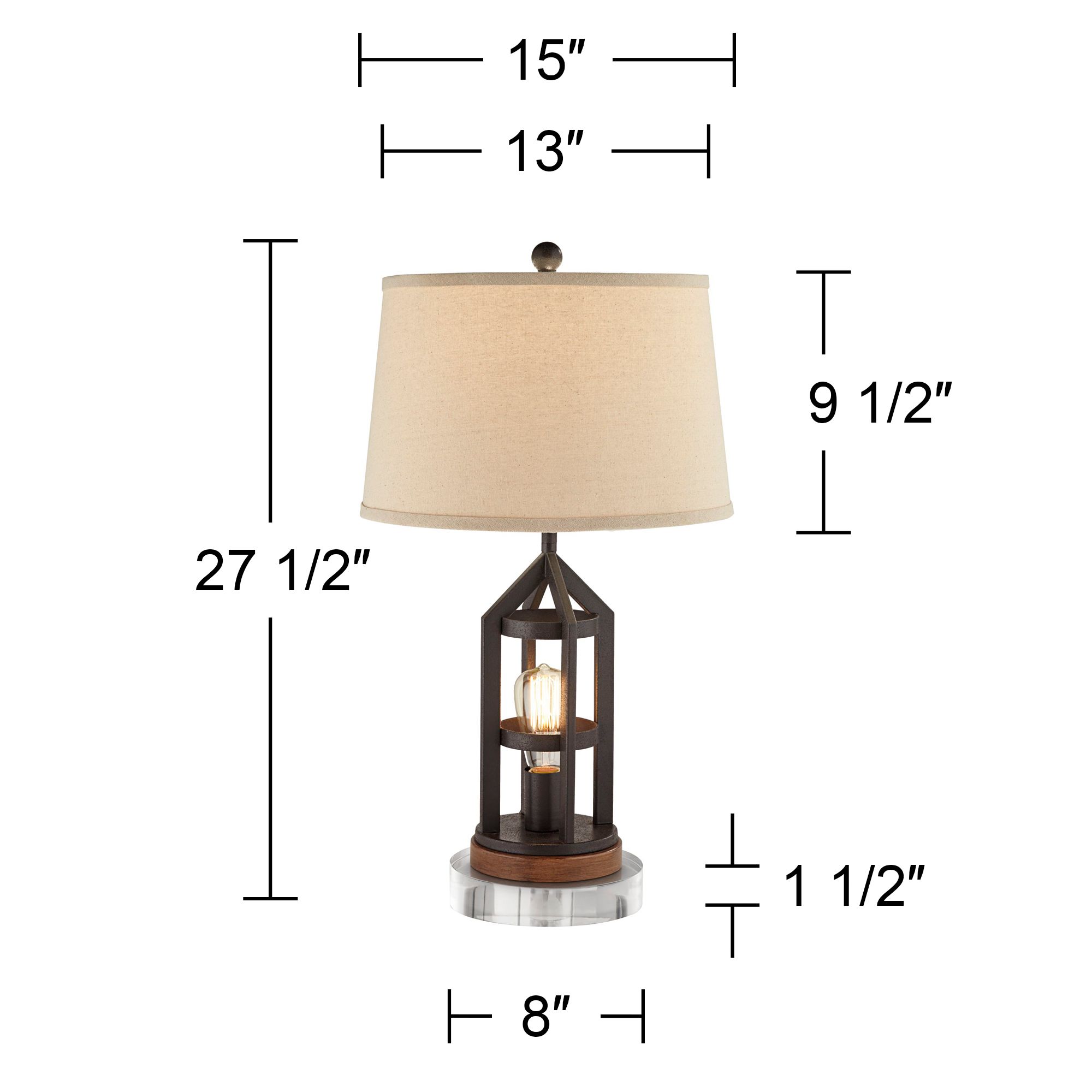 Image 7 Lucas 27 1/2" Bronze Night Light USB Lamps with Acrylic Risers more views