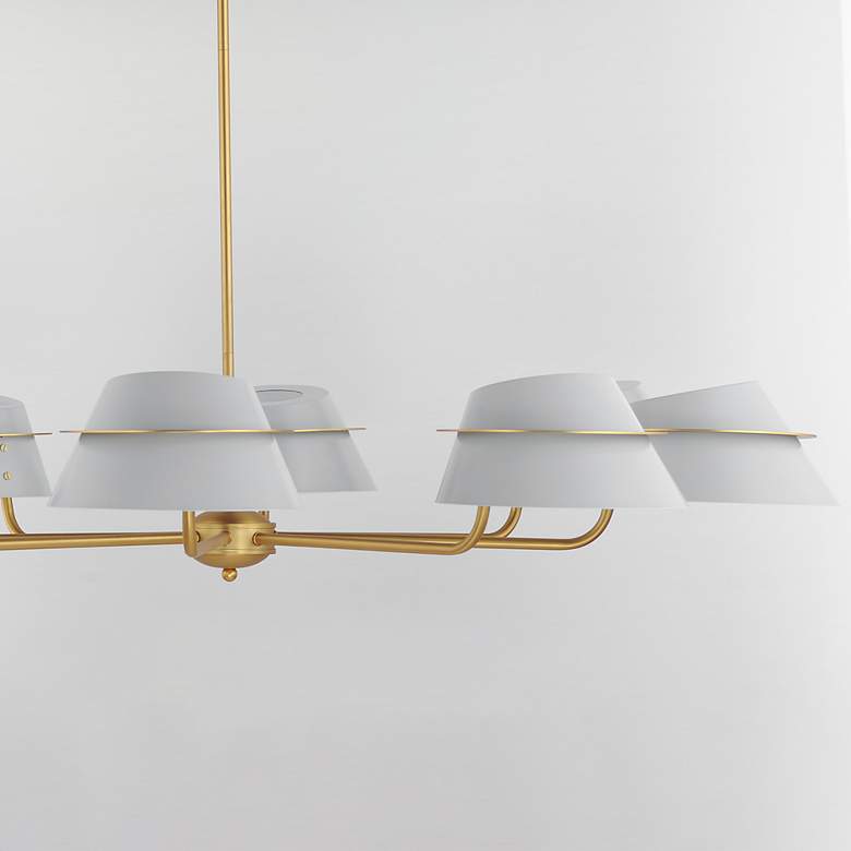 Image 4 Lucas 47.75" Wide Natural Aged Brass 8-Light Chandelier more views