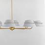 4_Lucas 47.75" Wide Natural Aged Brass 8-Light Chandelier more views