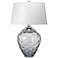 Lucas and McKearn Samara 28" High Wavy Texture Smoked Glass Table Lamp